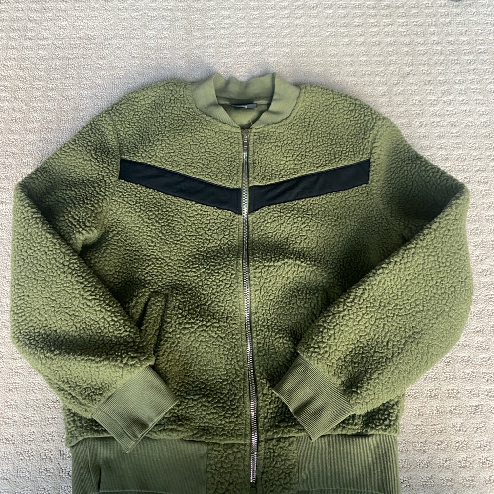 Zyia Olive Green Sherpa Jacket